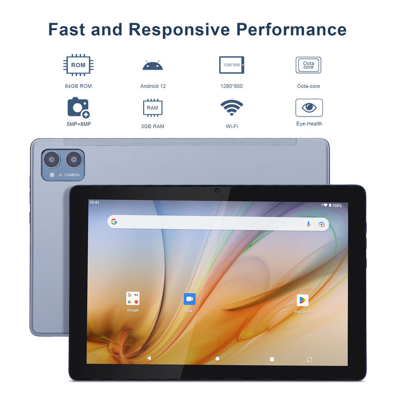 C アイデア 学生向けの教育タブレット Android 12 タブレット 10 インチ Google Play 64GB ROM 3GB RAM 128GB
