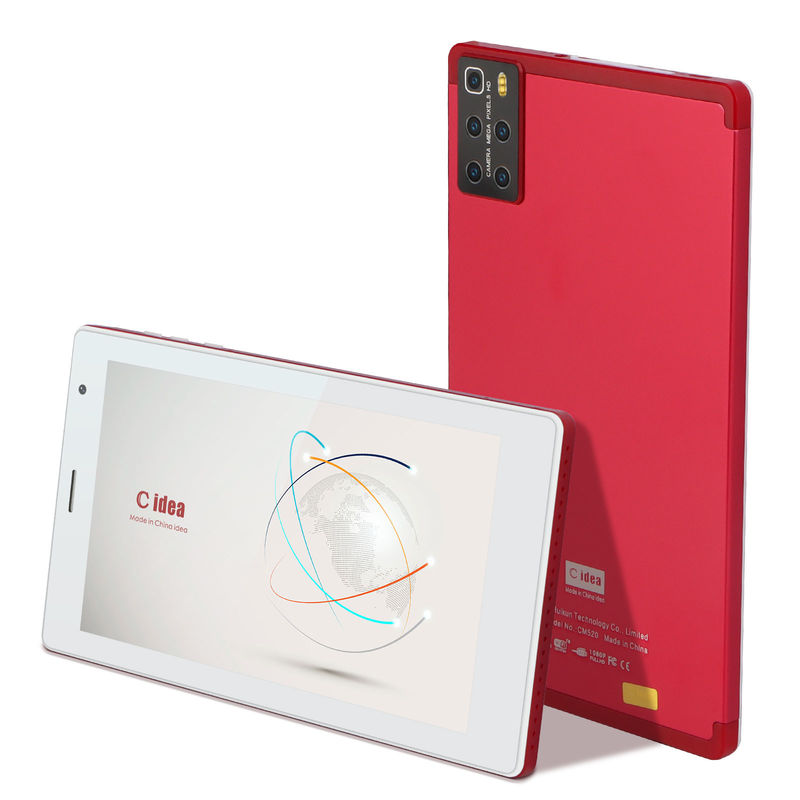 C アイデア Android タブレット 学習者向け 7インチ クアッドコアプロセッサ ROM 32GB拡張式 双カメラ CM520 (赤)