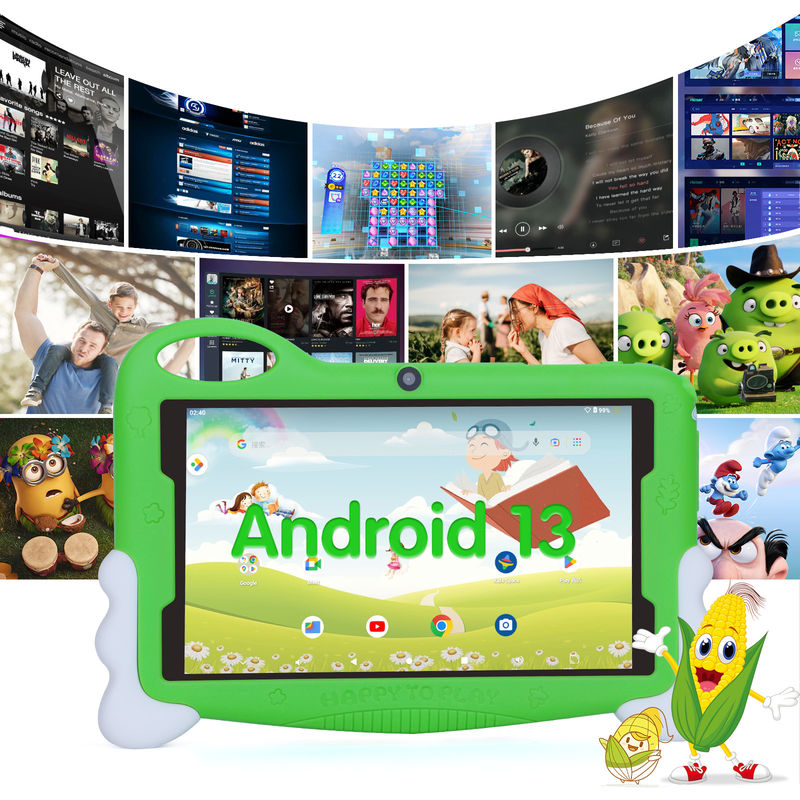 C アイデア 子供 学生 勉強 タブレット 7 インチ 可愛い 長バッテリー 32GB ストレージ 2MP + 5MP デュアルカメラ CM90 グリーン