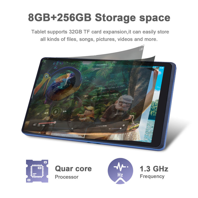 C アイデア ブルー 8インチ タブレット PC 収納容量大 双カメラ 読み見るための金属タブレット