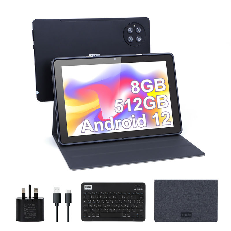 Cアイディア 9.7インチ Android 12 タブレット 8GB RAM 512GB ROM モデル CM7800 ブラック