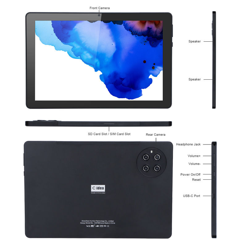 Cアイディア 9.7インチ Android 12 タブレット 8GB RAM 512GB ROM モデル CM7800 ブラック