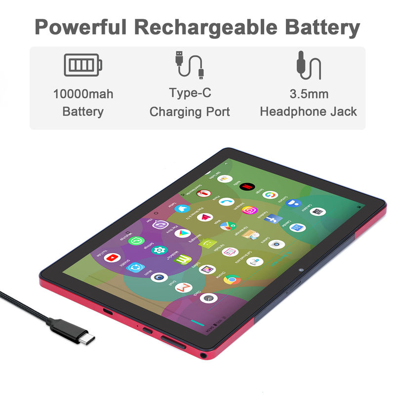 Cアイディア 9.7インチ アンドロイド 12 タブレット 8GB RAM 512GB ROM モデル CM7800 赤