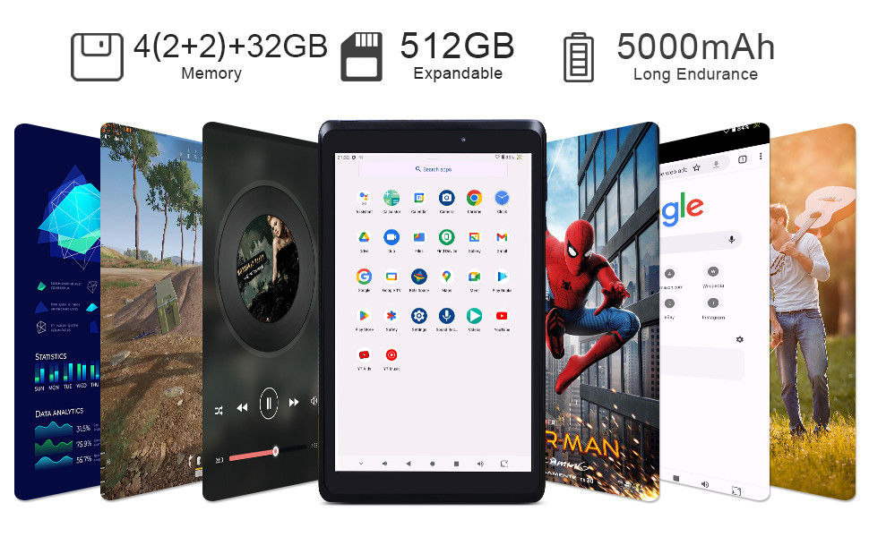 C アイデア 青いライト画面,Wi-Fi,32GB + 64GB,800*1280 IPS インセル CM826のAndroid 13の8インチタブレット