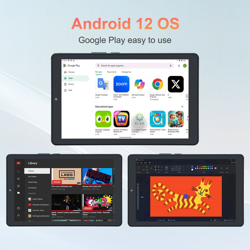 C アイデア 9インチ Android 12 タブレット 8GB RAM 512GB ROM 5MP+8MP 双カメラ WIFI タブレット SIM CM915 (緑)