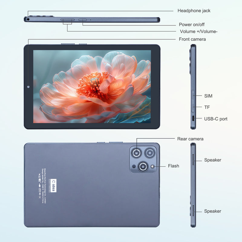 C アイデア 9インチ Android 12 タブレット 8GB RAM 512GB ROM 5MP+8MP 双カメラ WIFI タブレット SIM CM915 (グレー)