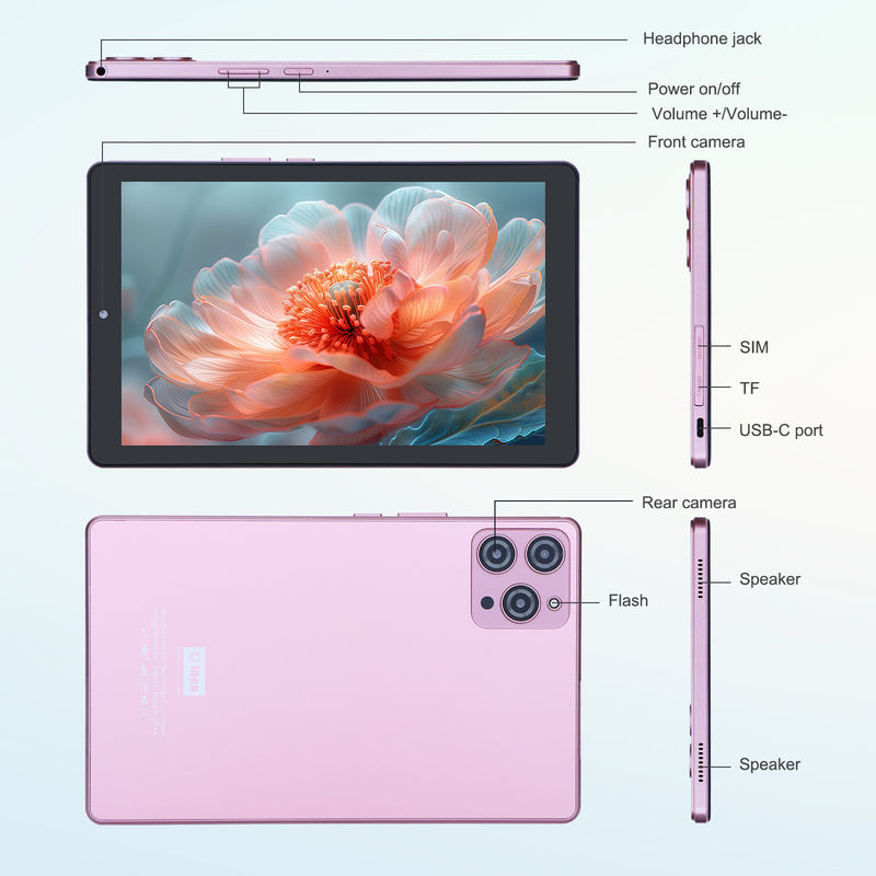 Cアイディア 9インチ Android 12 タブレット 8GB RAM 512GB ROM 5MP+8MP 双カメラ WIFI タブレット SIM CM915 (ピンク)