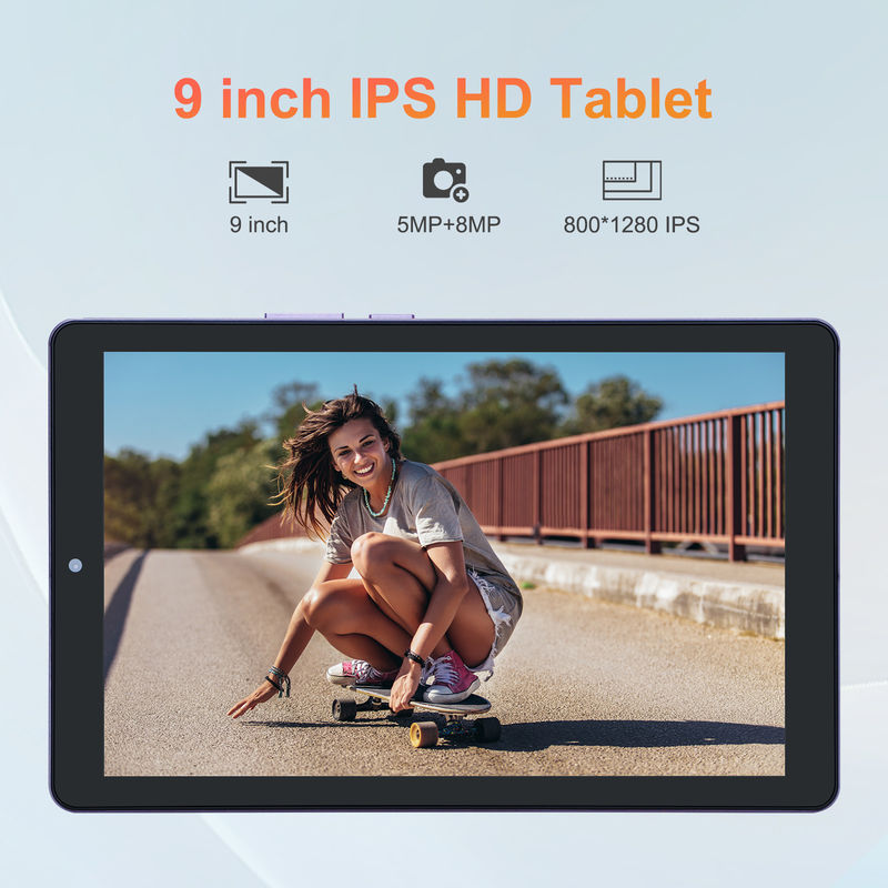 C アイデア 9インチ Android 12 タブレット 8GB RAM 512GB ROM 5MP+8MP 双カメラ WIFI タブレット SIM CM915 (紫)