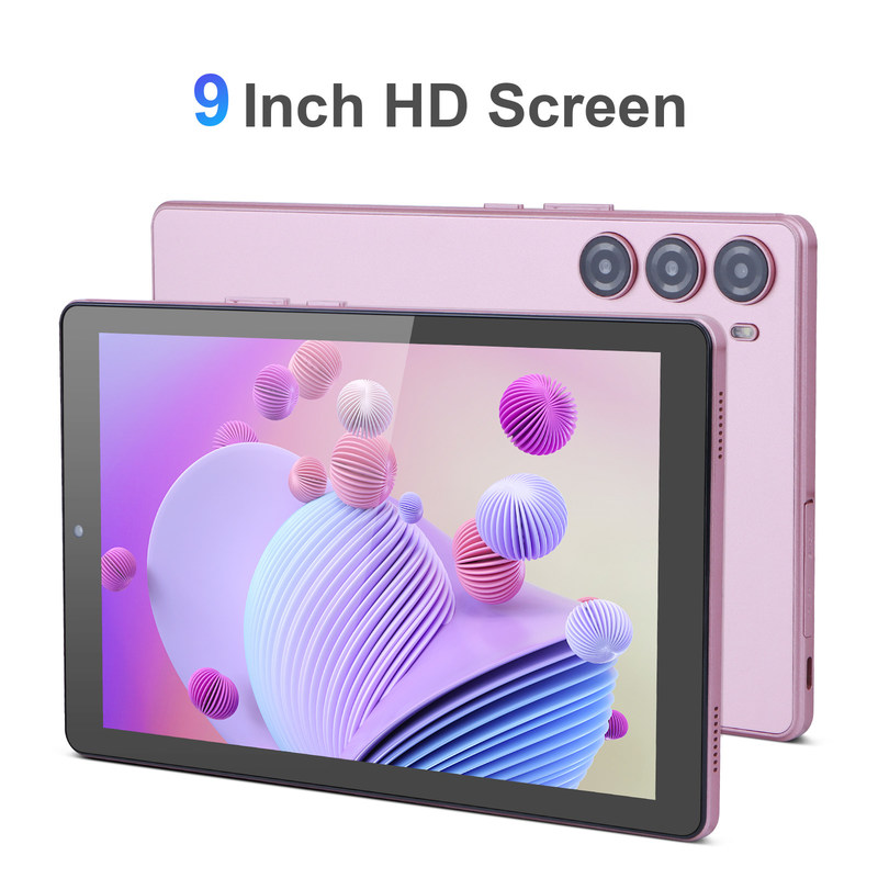 Cアイディア 9インチタブレットPC WIFI 2.4G/5G 800x1280 IPS画面 アンドロイドタブレット 電話通話サポート デュアルカメラ (ピンク)