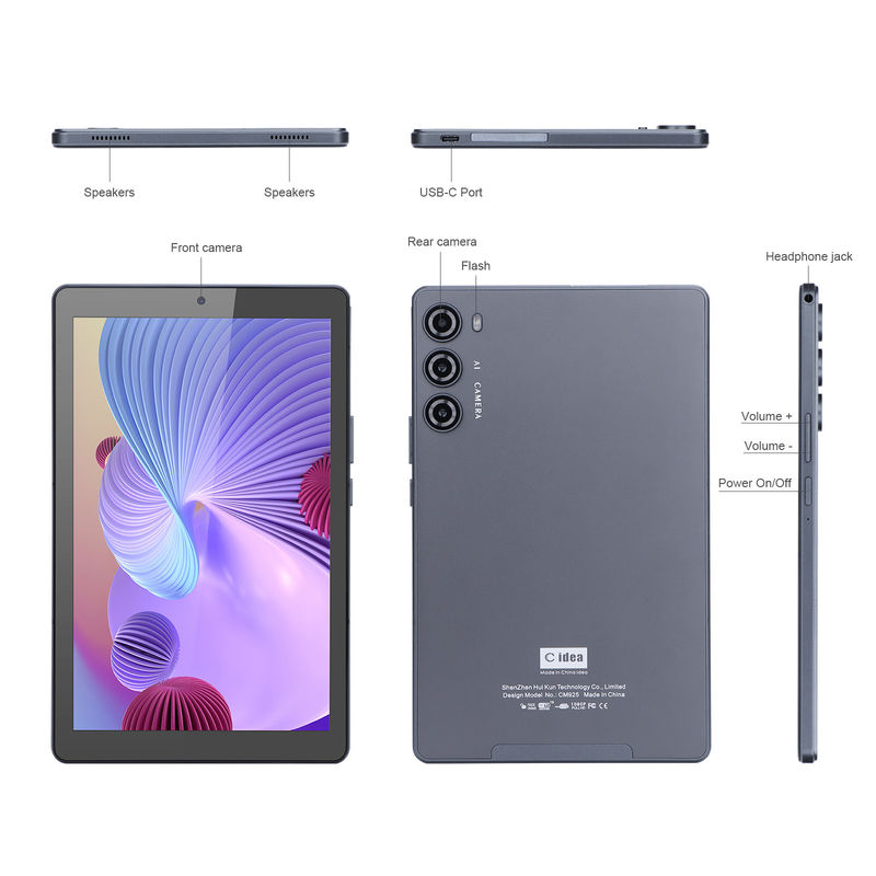 Cアイディア 9インチタブレットPC WIFI 2.4G/5G 800x1280 IPS画面 アンドロイドタブレット 電話通話サポート デュアルカメラ (グレー)