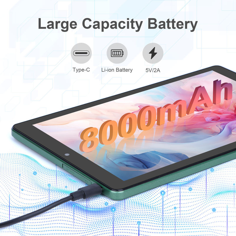 Cアイディア 9インチタブレットPC WIFI 2.4G/5G 800x1280 IPS画面 アンドロイドタブレット 電話通話サポート デュアルカメラ付き ((緑)