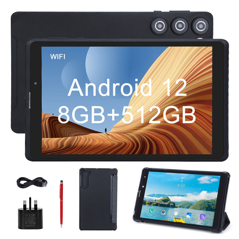 C アイデア 8インチ アンドロイド タブレット PC メーカー アンドロイド 12 クアッド コー 8GB+512GB ストレージ IPS HD ディスプレイ CM835 ((黒)