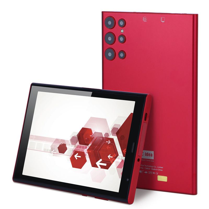 Cアイディア 8インチ アンドロイド タブレット PC 8GB RAM 512GB ROM クアッドコア 800*1280 HD タブレット WIFI/SIM カード CM822 (赤)
