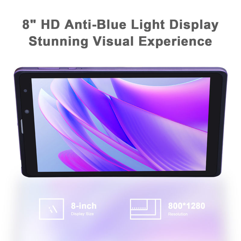 C アイデア 8インチ アンドロイド タブレット PC メーカー アンドロイド 12 クアッド コア 8GB+512GB ストレージ IPS HD ディスプレイ CM835 ((紫)