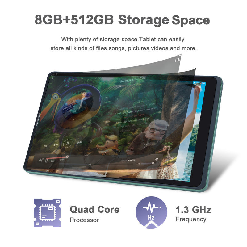 Cアイディア 8インチ アンドロイド タブレット PC メーカー アンドロイド 12 クアッドコア 8GB+512GB ストレージ IPS HD ディスプレイ CM835 ((緑)