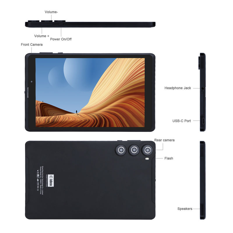 C アイデア 8インチ アンドロイド タブレット PC メーカー アンドロイド 12 クアッド コー 8GB+512GB ストレージ IPS HD ディスプレイ CM835 ((黒)