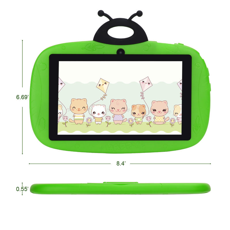 Cアイディア 双カメラ WiFi 7インチ タブレット PC Android 子供向け 幼児学習 128GB ケース/キッズアプリ CM75 (緑)