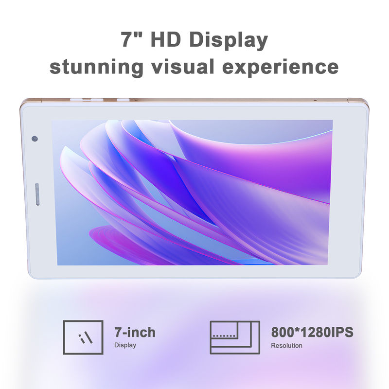 Cアイディア 7インチ アンドロイド スマートタブレット 8+512GB クアッドコア WiFi タブレット HDタッチスクリーン CM513 ((ゴールド)