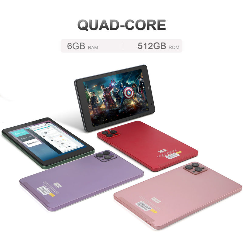 C アイデア 6 GB RAM 8インチ Android タブレット PC 512 GB Android 12 タブレット 1.3GHz IPS HDディスプレイ クアッドコアプロセッサ CM813-紫