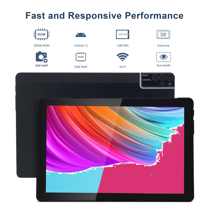 C アイデア 800x1280 IPS 10 インチ タブレット PC ケース付き 256GB ROM クアッドコア デュアル 5MP+8MP カメラ HD IPS ディスプレイ CM7000 黒