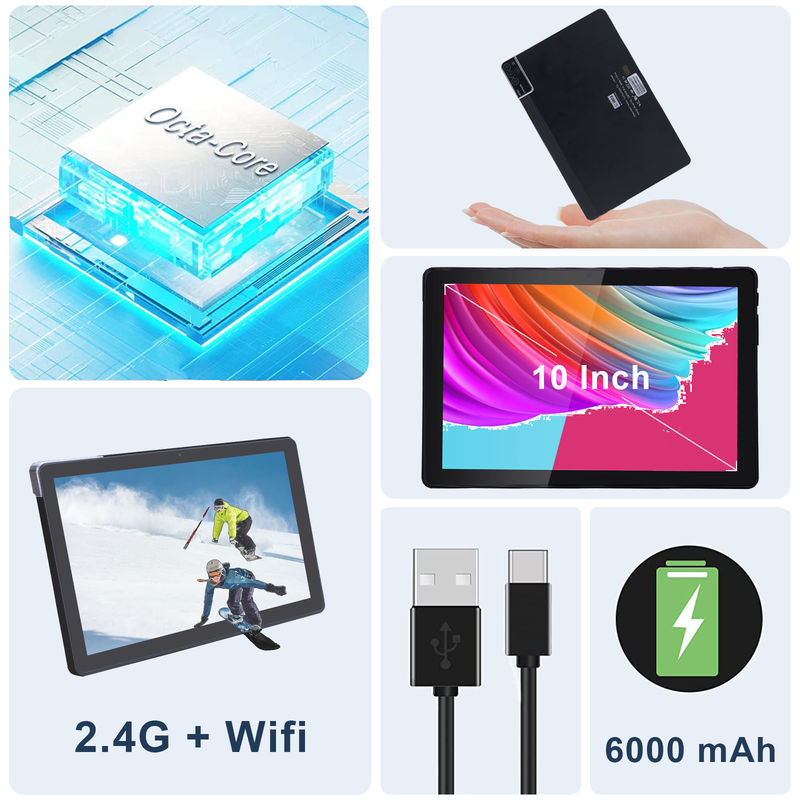 C アイデア 800x1280 IPS 10 インチ タブレット PC ケース付き 256GB ROM クアッドコア デュアル 5MP+8MP カメラ HD IPS ディスプレイ CM7000 黒