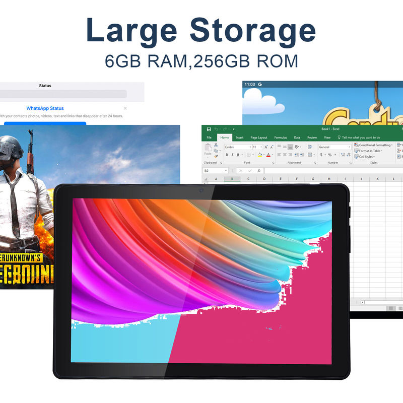 C アイデア 800x1280 IPS 10 インチ タブレット PC ケース付き 256GB ROM クアッドコア デュアル 5MP+8MP カメラ HD IPS ディスプレイ CM7000 黒