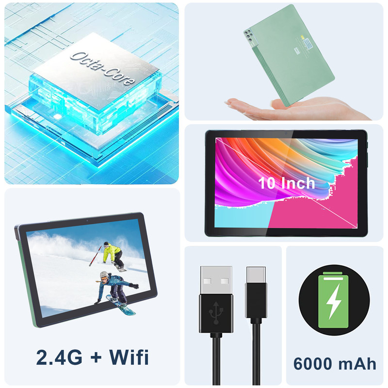 C アイデア 6+256GB 800x1280 IPS 10インチ タブレット PC ケース付き クアッドコア デュアル 5MP+8MP カメラ HD IPS ディスプレイ CM7000