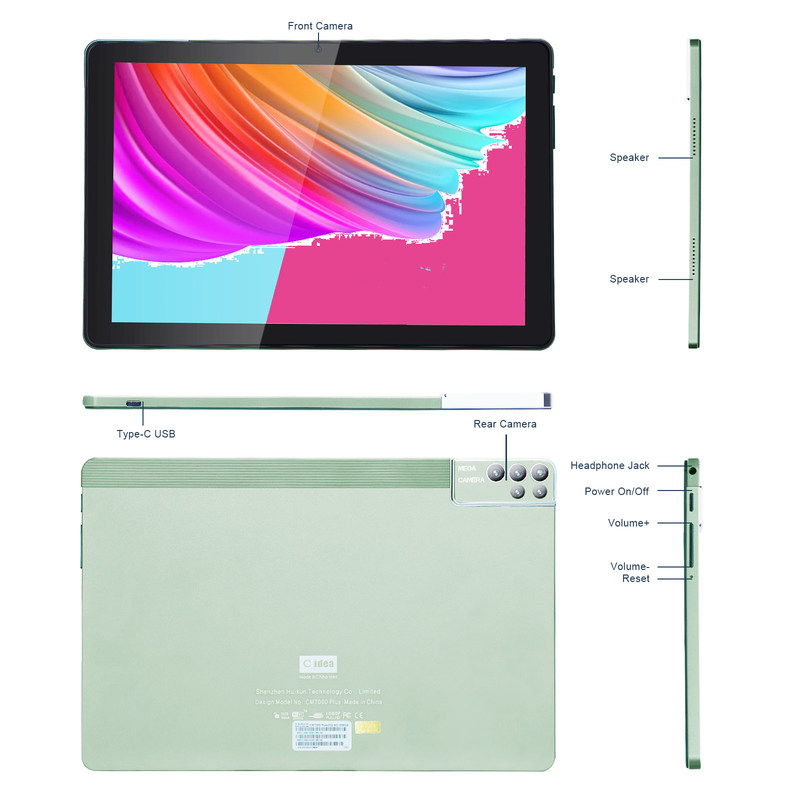 C アイデア 6+256GB 800x1280 IPS 10インチ タブレット PC ケース付き クアッドコア デュアル 5MP+8MP カメラ HD IPS ディスプレイ CM7000