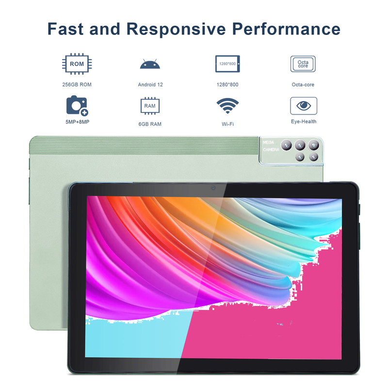 C アイデア 6+256GB 800x1280 IPS 10インチ タブレット PC ケース付き クアッドコア デュアル 5MP+8MP カメラ HD IPS ディスプレイ CM7000