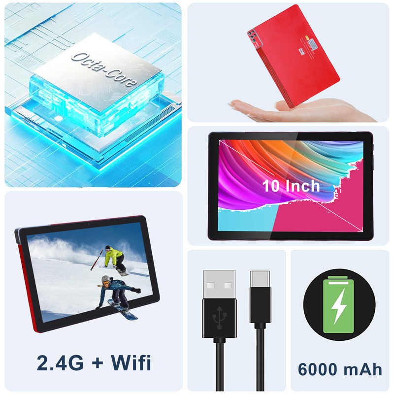 C アイデア 10 インチ タブレット PC アンドロイド 12 タブレット 6GB RAM 256GB ROM 6000mAh バッテリー IPS HDタッチスクリーン CM7000PLUS