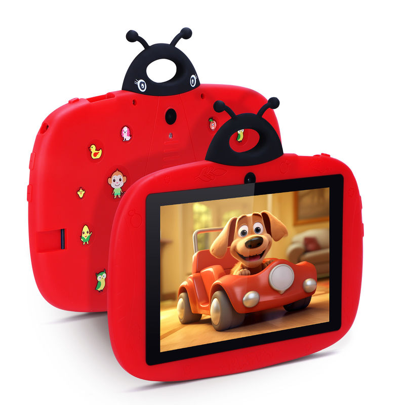 C アイデア 幼児学習 C アイデア 7インチ WIFI タブレット アンドロイド 12 32GB+32GB拡張可能ストレージ CM77赤