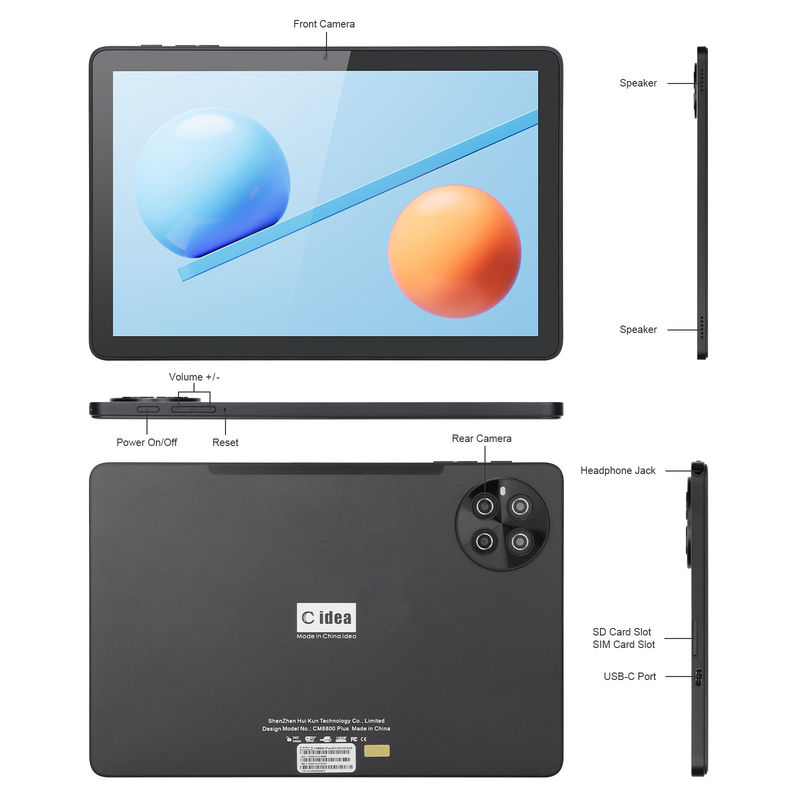 C アイデア 512GB ストレージ 5G WiFi トルーチ スクリーン 10.1 インチ タブレット シム付き 学校用 CM8800プラス