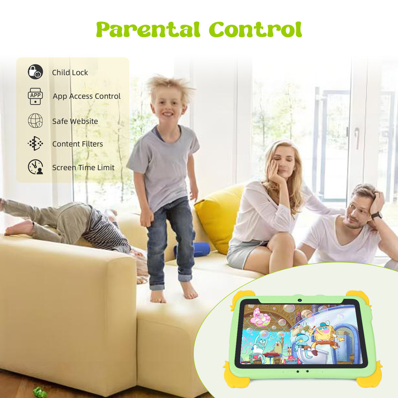 C アイデア キッズ タブレット 10.1 インチ アンドロイド タブレット PC ケース付き 保護眼 1280*800 スクリーン プリインストール IWAWA 教育用