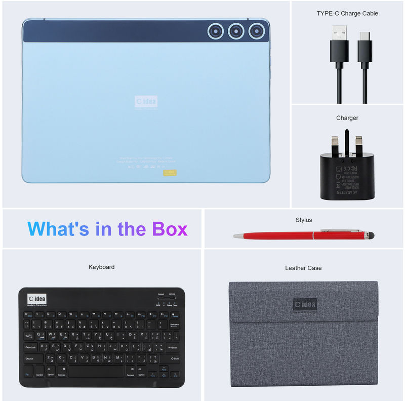 C アイデア 10.1 インチタッチスクリーン タブレット 8GB 512GB ROM と SIM サポート 教育学習