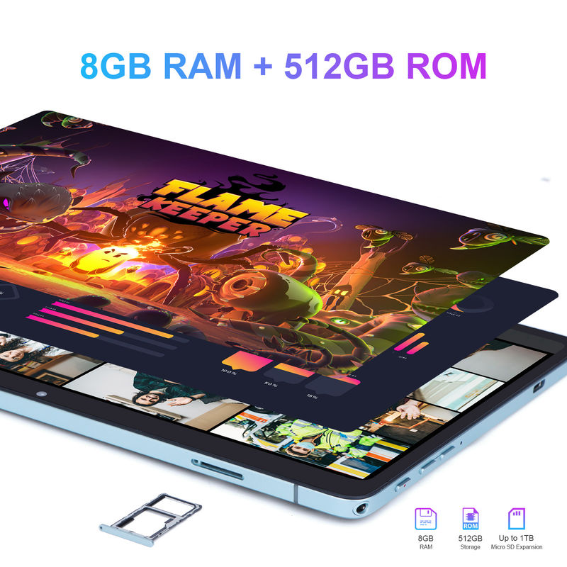 C アイデア 10.1 インチタッチスクリーン タブレット 8GB 512GB ROM と SIM サポート 教育学習