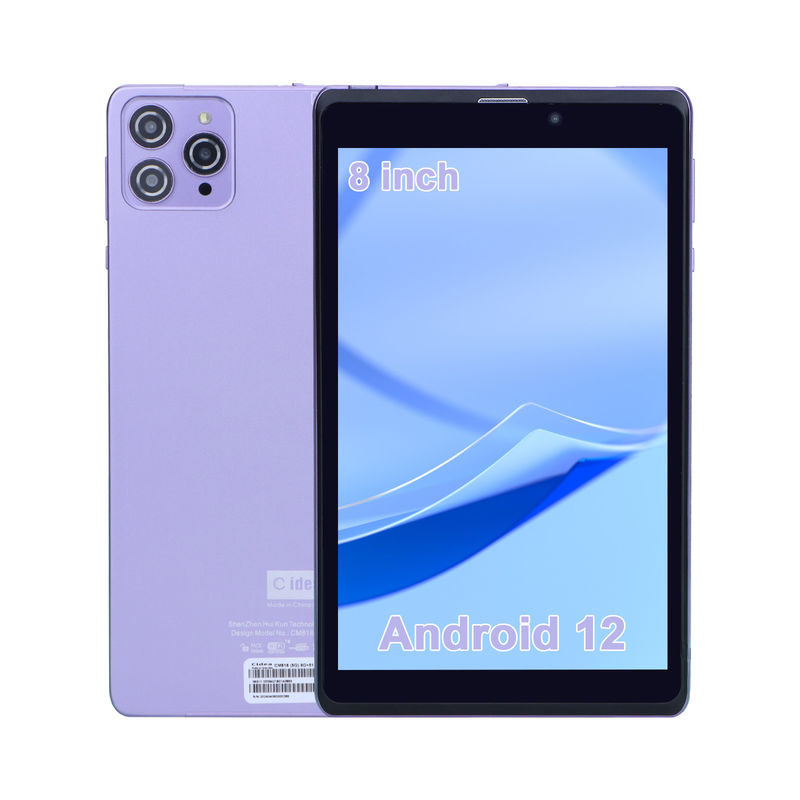 C アイディア ポータブル 8 イン アンドロイド タブレット PC 8GB RAM 512 GB アンドロイド 12 タブレット IPS HD ディスプレイ クアッドコア CM818-紫