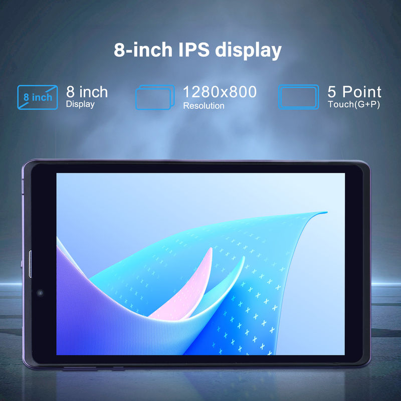 C アイディア ポータブル 8 イン アンドロイド タブレット PC 8GB RAM 512 GB アンドロイド 12 タブレット IPS HD ディスプレイ クアッドコア CM818-紫