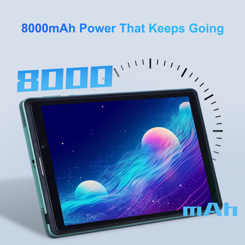 C アイデア 8 インチ Android タブレット PC Android 12 OS クアッドコア CPU 8GB RAM 512GB ストレージ IPS HD ディスプレイ CM818-グリーン