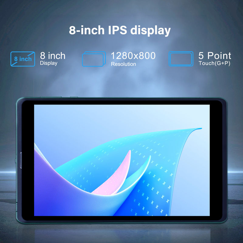 C アイデア 8 インチ Android タブレット PC Android 12 OS クアッドコア CPU 8GB RAM 512GB ストレージ IPS HD ディスプレイ CM818-グリーン