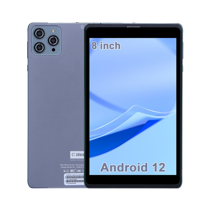 C アイデア Android タブレット PC デュアルカメラ 8 インチ 1280×800 IPS HD ディスプレイ Android 12 タブレット 学生用 CM818 グレー