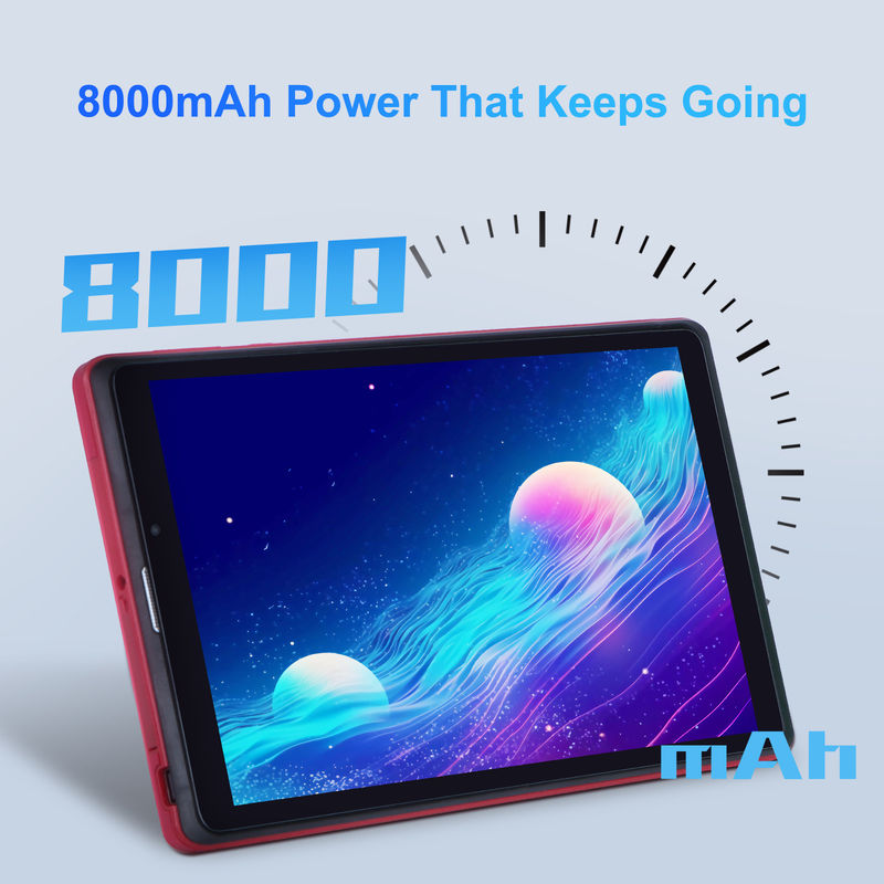 C アイデア 8インチ Android 12 タブレット 8GB RAM 512GB ROM 8000mAh バッテリー 5+8MP 学生用カメラ SIMサポート CM818赤