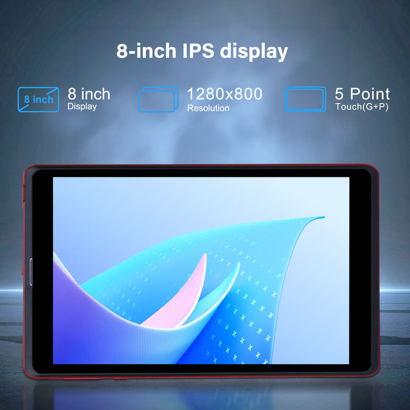 C アイデア 8インチ Android 12 タブレット 8GB RAM 512GB ROM 8000mAh バッテリー 5+8MP 学生用カメラ SIMサポート CM818赤