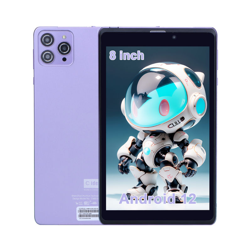 C アイディア ポータブル 8 イン アンドロイド タブレット PC 8GB RAM 512 GB アンドロイド 12 タブレット IPS HD ディスプレイ クアッドコア CM818-紫