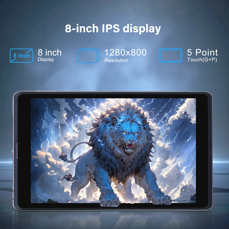 C アイデア 8インチ アンドロイド 12 タブレット 8000mAh バッテリー 5MP+8MP カメラ 8GB RAM 512GB ROM 教育学習用 CM818-ピンク