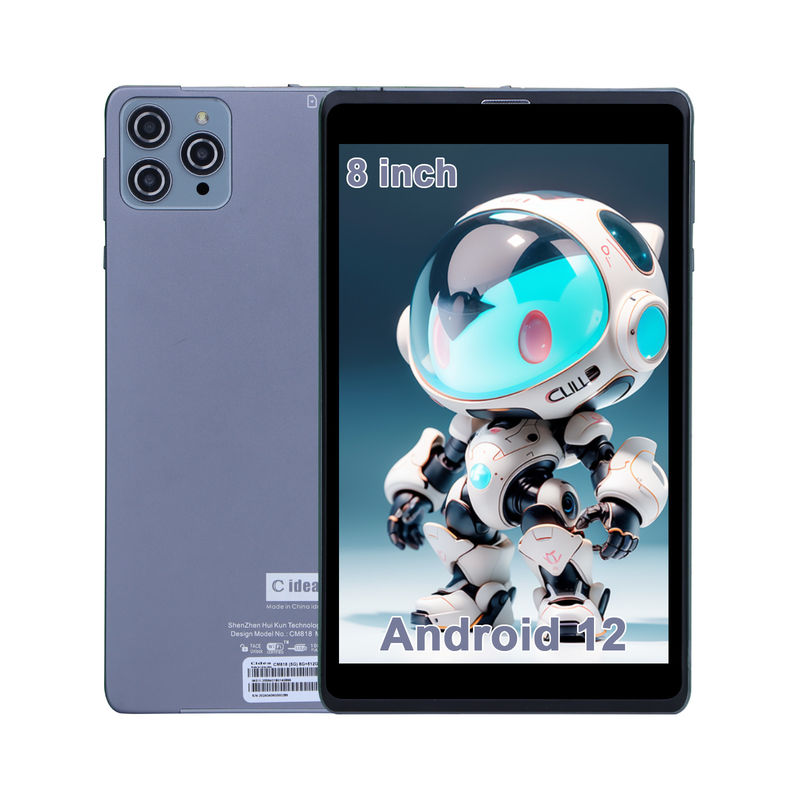 C アイデア アンドロイド タブレット PC デュアルカメラ 8 インチ 1280×800 IPS HDディスプレイ アンドロイド 12 タブレット ティーンズ CM818 グレー