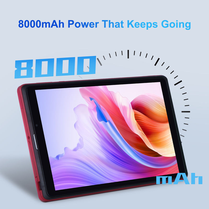 C アイデア 8インチ Android 12 タブレット 8GB RAM 512GB ROM 8000mAh バッテリー 5+8MP 学生用カメラ SIMサポート CM818赤