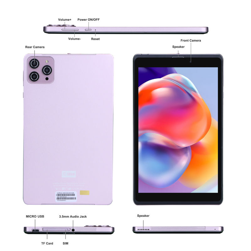 C アイデア 8インチ アンドロイド 12 タブレット 8000mAh バッテリー 5+8MP カメラ 8GB RAM 512GB ROM 教育学習 CM818-ピンク