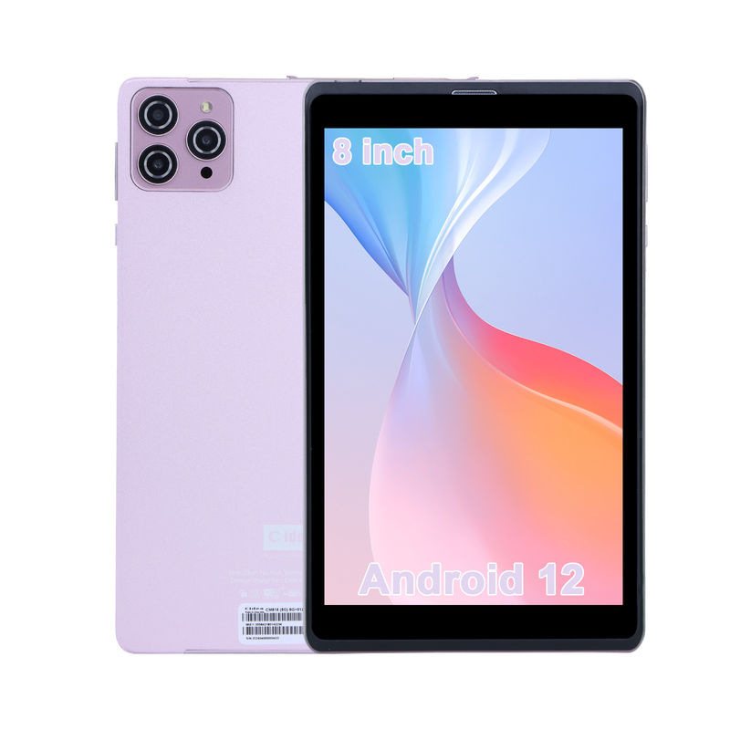 C アイデア 8インチ アンドロイド 12 タブレット 8000mAh バッテリー 5+8MP カメラ 8GB RAM 512GB ROM 教育学習 CM818-ピンク
