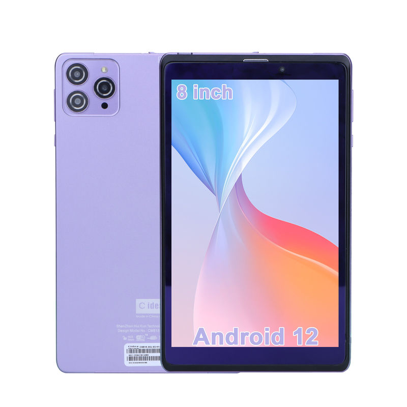 C アイディア ポータブル 8 イン アンドロイド タブレット PC 8GB RAM 512 GB アンドロイド 12 タブレット IPS HD ディスプレイ クアッドコア CM818-紫