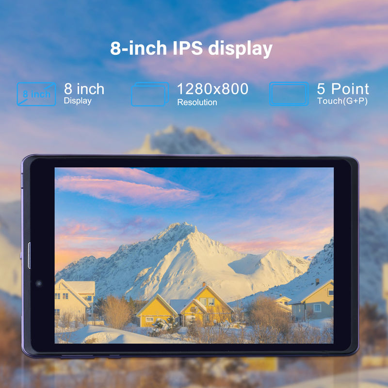 C アイディア ポータブル 8 イン アンドロイド タブレット PC 8GB RAM 512 GB アンドロイド 12 タブレット IPS HD ディスプレイ クアッドコア CM818-紫